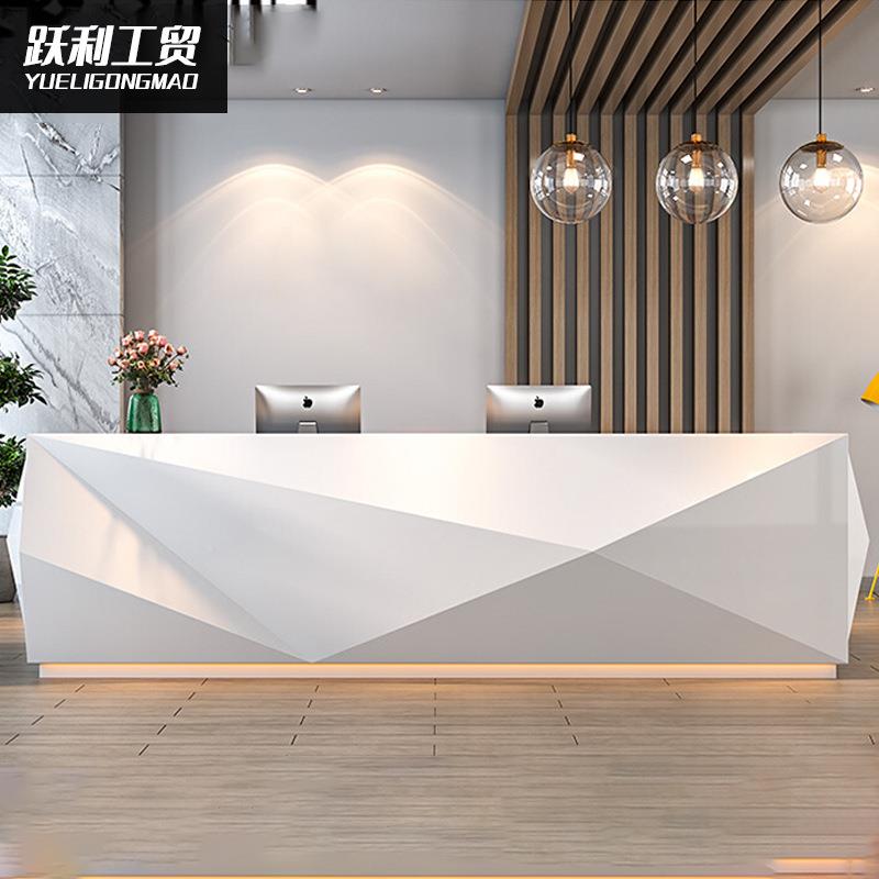 漆前台接待台公司台办公吧桌迎IPH宾台咨烤询服务台厂前家台