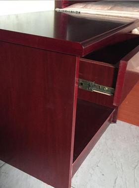 中式民宿床实皮烤漆床床酒店标间落56853地软实木宾木馆床包箱床