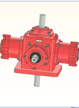 器T6-1:1-L无品牌/D-LR(D-R-O)T系列螺旋锥齿轮转箱T型向换向减速