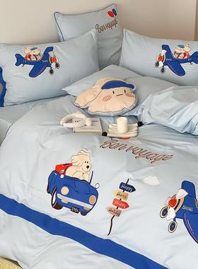 通四卡EVC件儿套10床0S长绒棉舒克贝塔多巴胺单被套童床上用品1.2