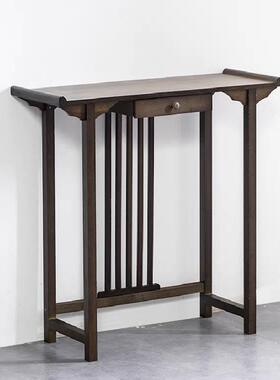 花架置物架中式阳花架玄客关台台实木加长窄条案花WCQ新架子厅落