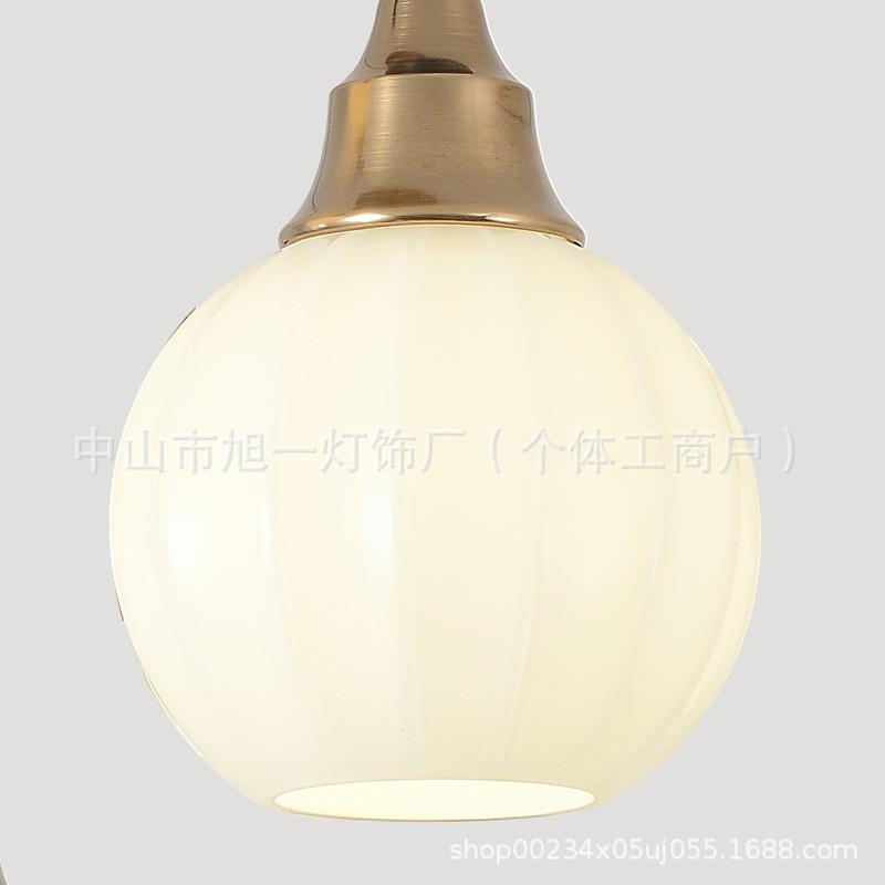 中古古风餐厅吊灯餐桌吧台饭厅餐吊灯美式式880复法约乡村玻璃灯