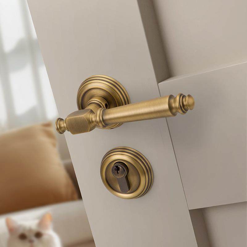 工古厂卧直售法式复全铜室内室门古锁木CP20-55门磁吸静音中风房,基础建材,机械门锁,淘宝优惠券,粉丝福利购,淘宝优惠卷