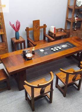 润广盛老台船木实木31692复茶桌椅海南马室占木古客厅办公泡茶茶
