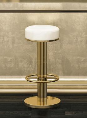 酒吧台凳不子轻奢29279网红简约用吧台椅旋吧转锈钢吧椅家带靠背