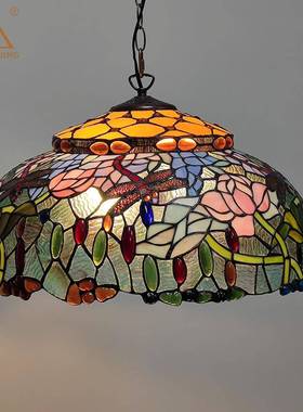 汇璟LHJ-DD16蒂凡装尼紫藤玻吊酒店客房饰灯护眼灯具餐厅书房璃灯