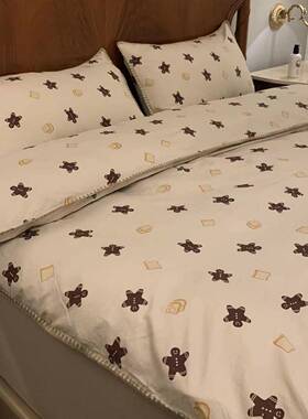 快团热卖婴棉儿纱春夏四洗件套贝壳绣双无层纱RGQ水棉双人套件痕