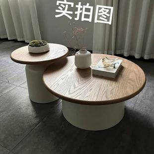 奶油风公寓茶几客厅家用小户型简约网红铁艺圆形马提尼民宿茶几