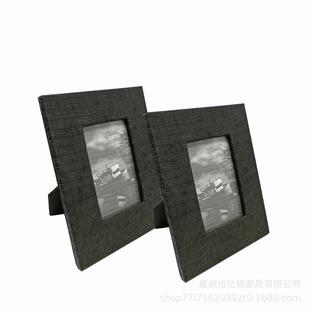 意式极木质皮革毛相框书房展简示柜列柜陈博古马YJ064架装饰艺术