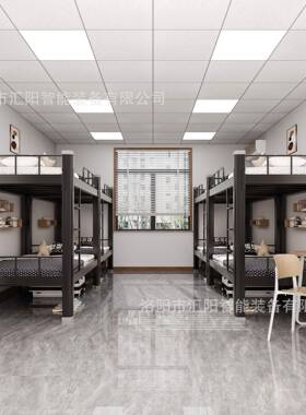 上下铺双层床员工艺室床闭口型材床低铁62375床高床学铁校铁架寝