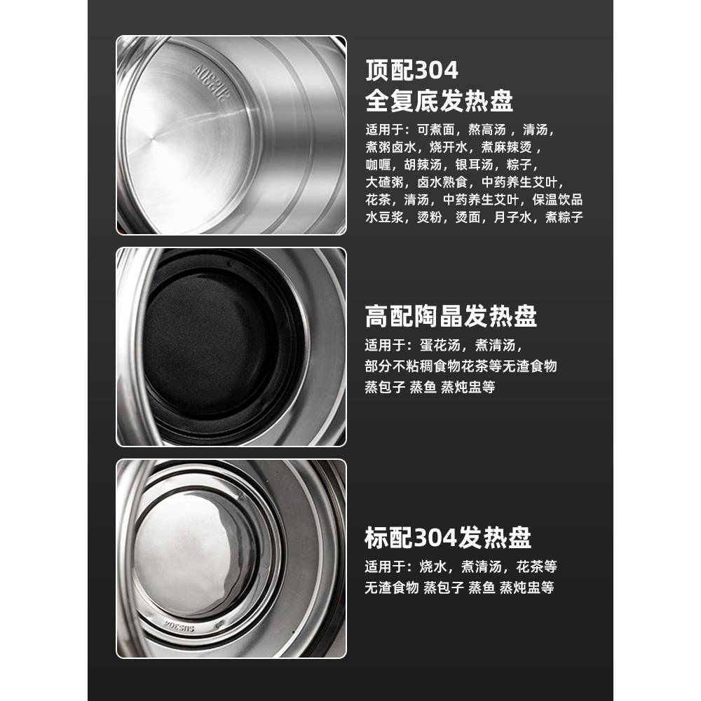 新款电热蒸煮汤桶不锈钢烧水桶加热保温桶商用大容量开水桶熬
