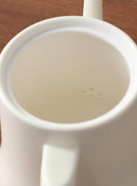 陶瓷奶油约20241113风木柄天鹅茶具泡茶壶日式简把壶大号茶壶单手
