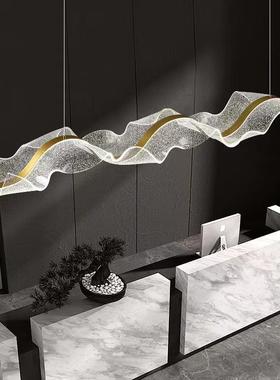 星空飘带长条餐厅吊32408灯现代约吧装饰艺术计师台前简台饭厅波