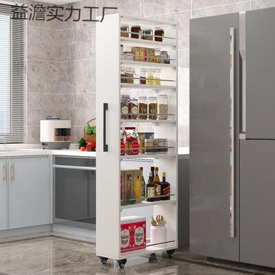 夹缝柜窄柜缝量隙柜34139房冰箱隙置厨物柜边柜窄缝边柜侧拉大容