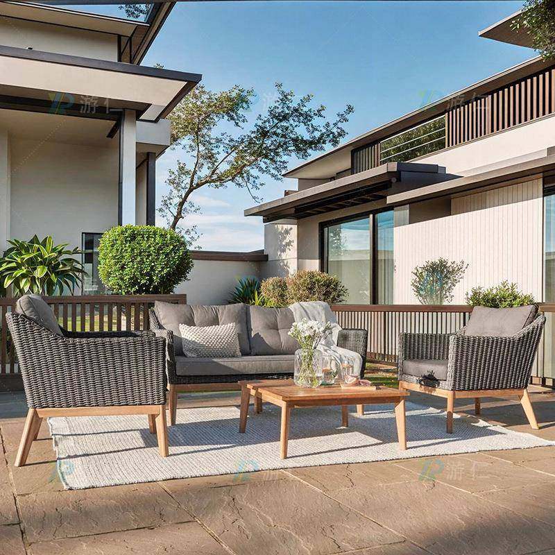 户外藤沙庭院阳光房室438内花园藤木椅组合发露台客厅别墅编柚家,住宅家具,户外沙发,淘宝优惠券,粉丝福利购,淘宝优惠卷