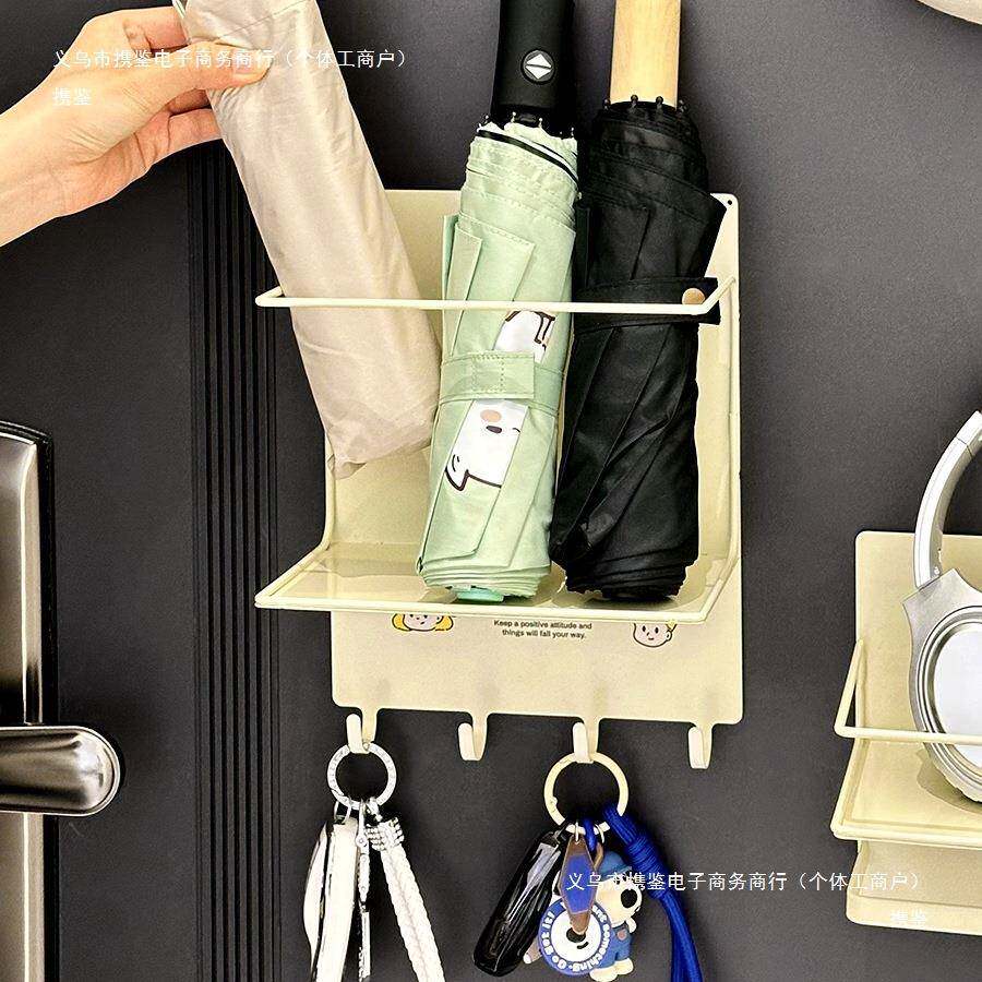 F99TJ596磁防盗门后置吸物架壁挂式收钥入户玄关雨伞匙纳门上收纳