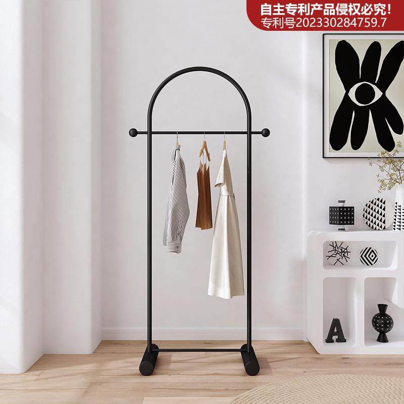 单杆立式晾衣架简易落地衣帽架卧室衣服收纳网红家用客厅架子