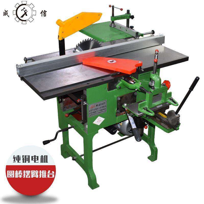 343平压刨四合一钻锯刨多功能木工机床台刨台锯台钻木材
