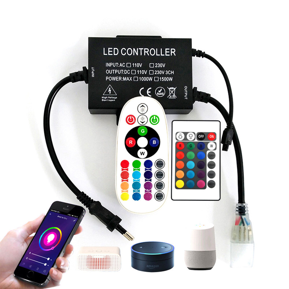110V/220V高压触摸射频灯串灯条LED调光器 全彩七彩RGB灯带控制器