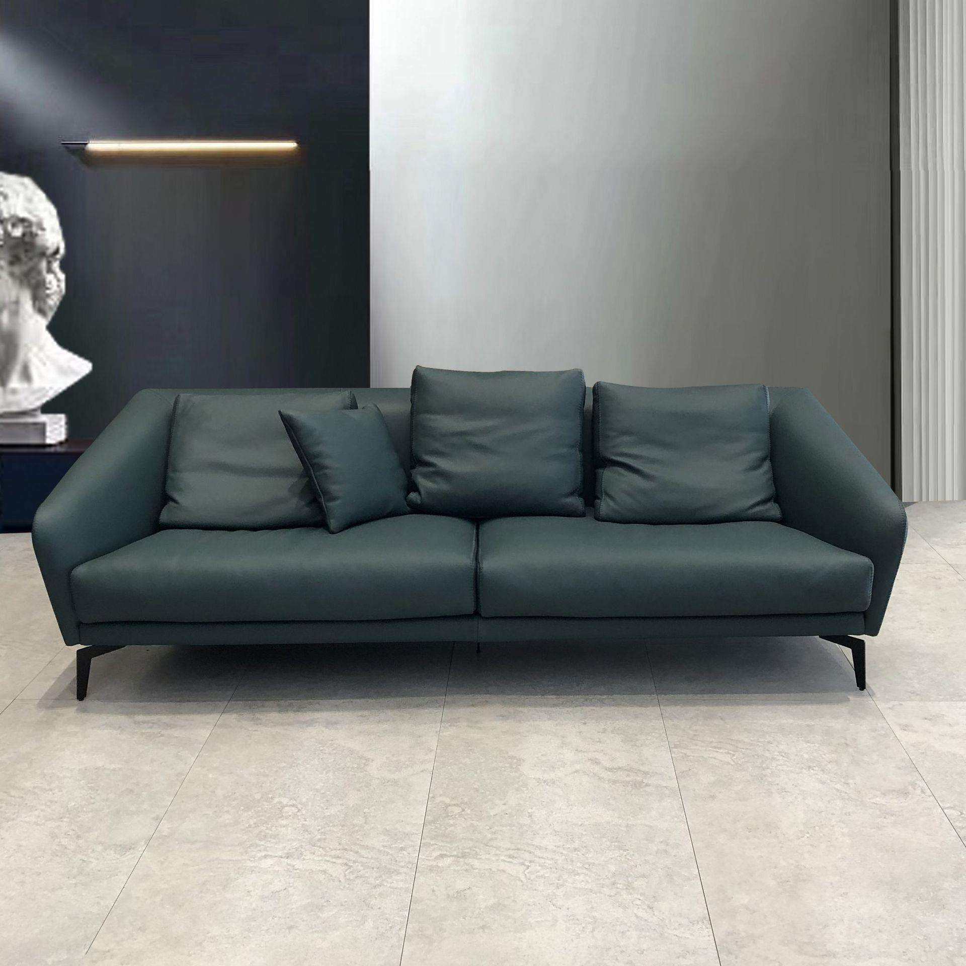 真皮沙发意式极简皮艺意大利客厅家具工业风轻奢羽绒皮沙发