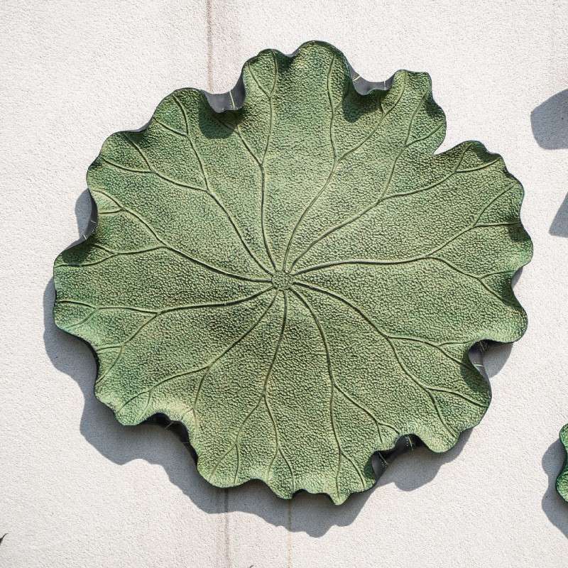 户外庭院墙面装饰画荷叶中式花园墙面造景挂件墙上装饰品图片