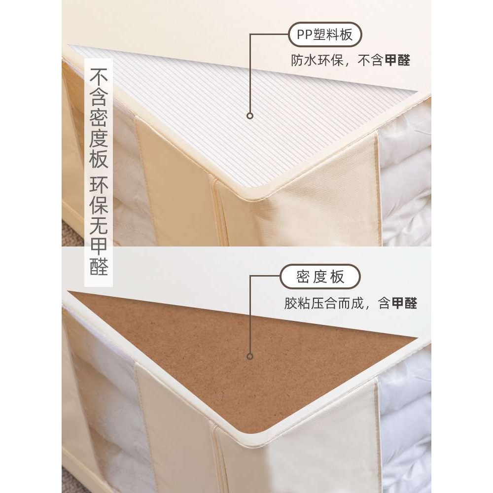 ?BB4C华达呢可水洗百纳箱家用布艺衣物被子钢架收纳箱衣柜