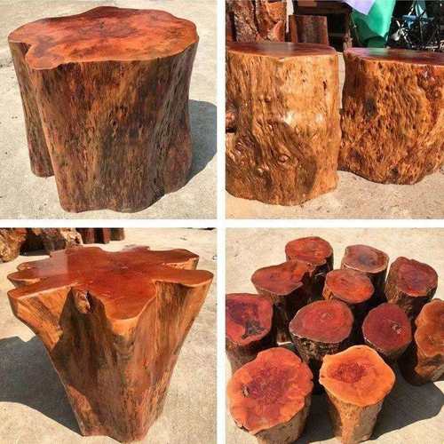 新款天然造型实木墩子荔枝木原木根雕凳子香樟木墩茶桌底座矮凳花