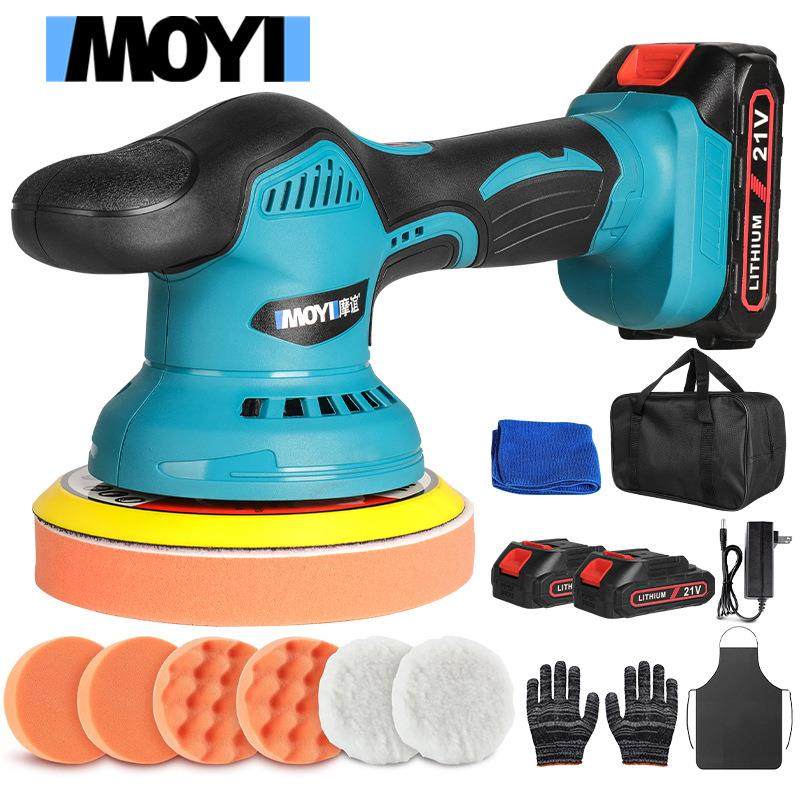 锂电抛光机6寸汽车抛光打蜡封釉机清洗擦洗机充电式汽车抛光机