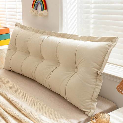 天台悦先日系新款毛绒床头靠垫高档床头靠枕榻榻米软包沙发护腰靠