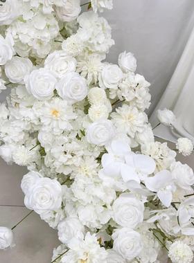 地排花桌花摆件成品假花仿真花婚礼婚庆典礼摆台路引花