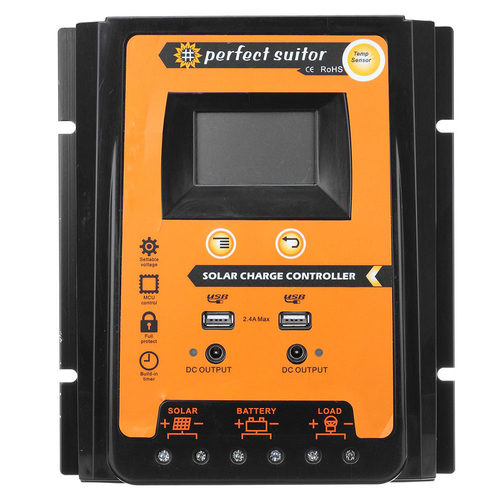 12V/24V30A50A70AMPPT太阳能电池板充电控制器双USBLCD显示屏