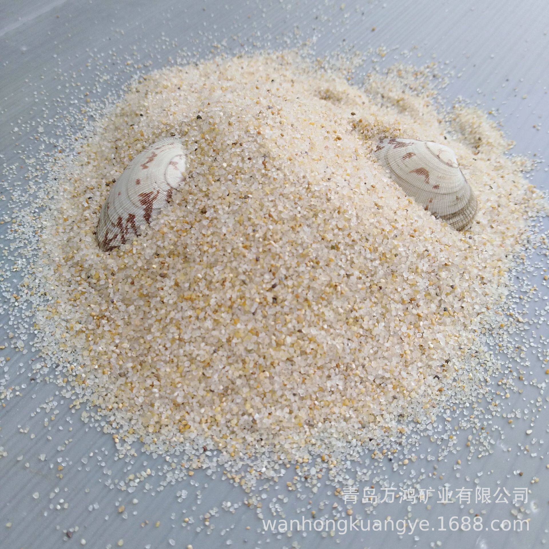 海砂圆粒沙水上乐园铺底海沙儿童游戏沙池用白色石英砂造型沙