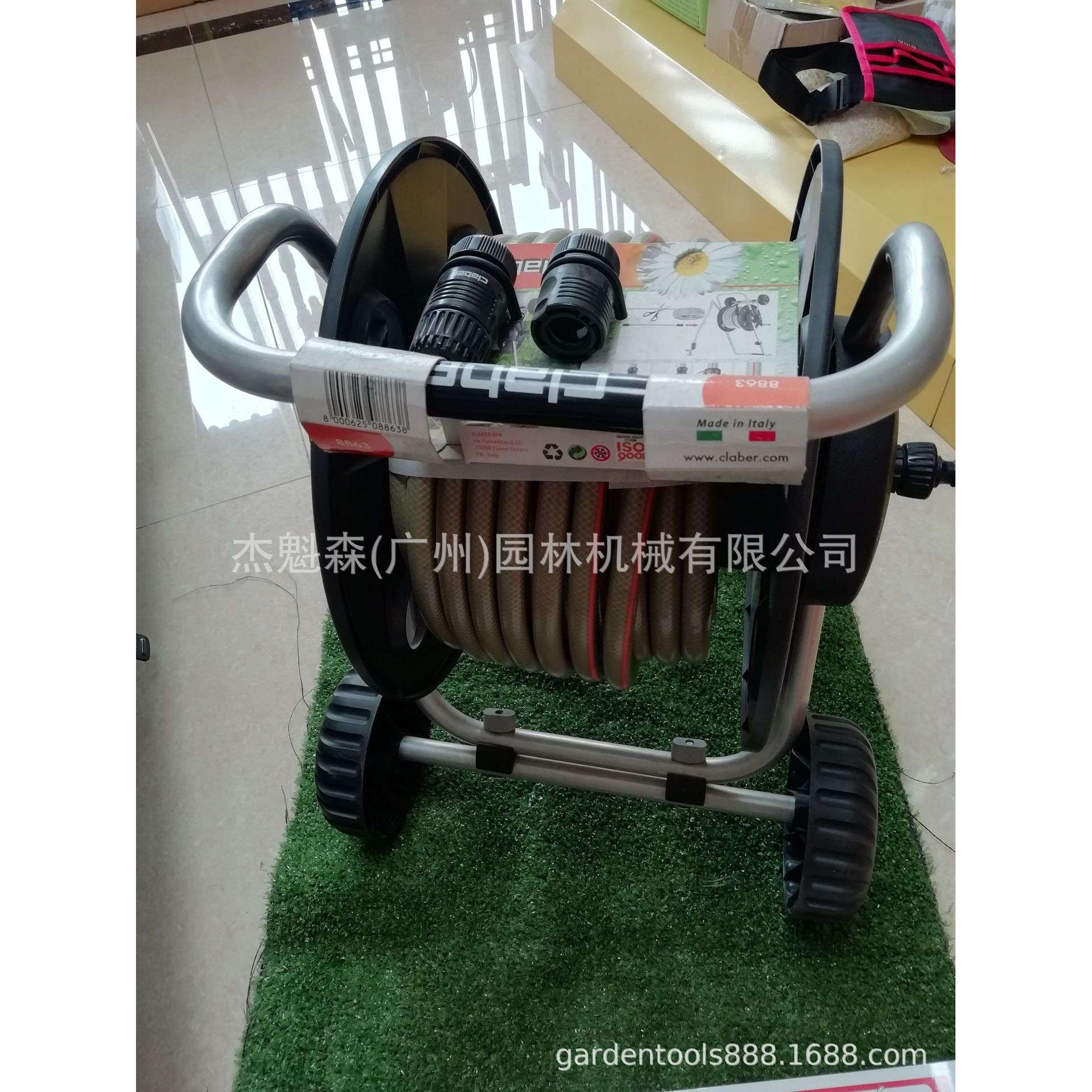 意大利嘉霸claber8863 30米水管收纳收管卷管器洗车水管车