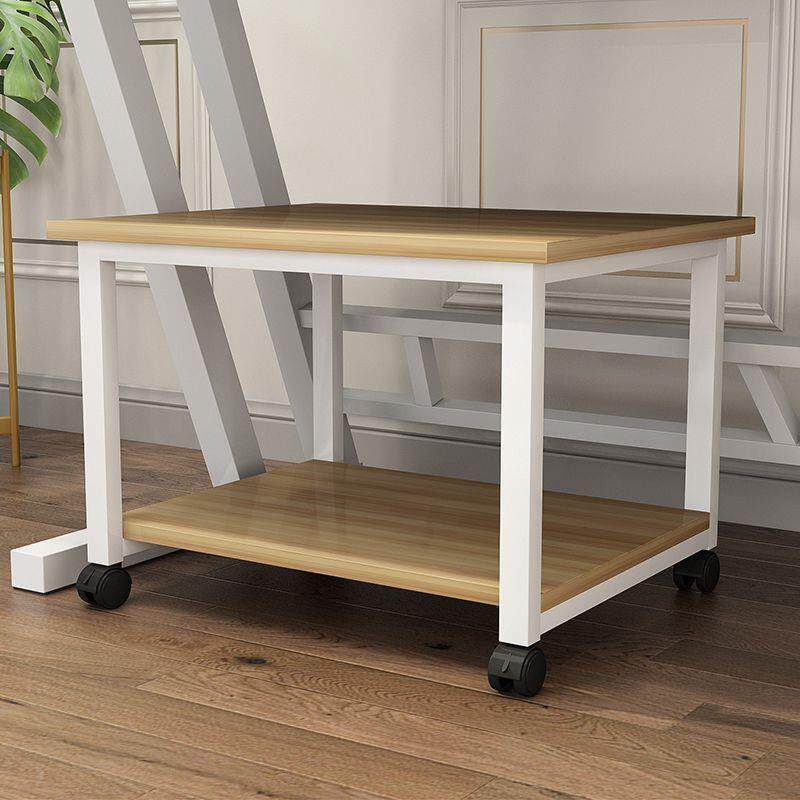 打印机架子置物架办公室家用落地储物架可移动桌下放置双层收纳架