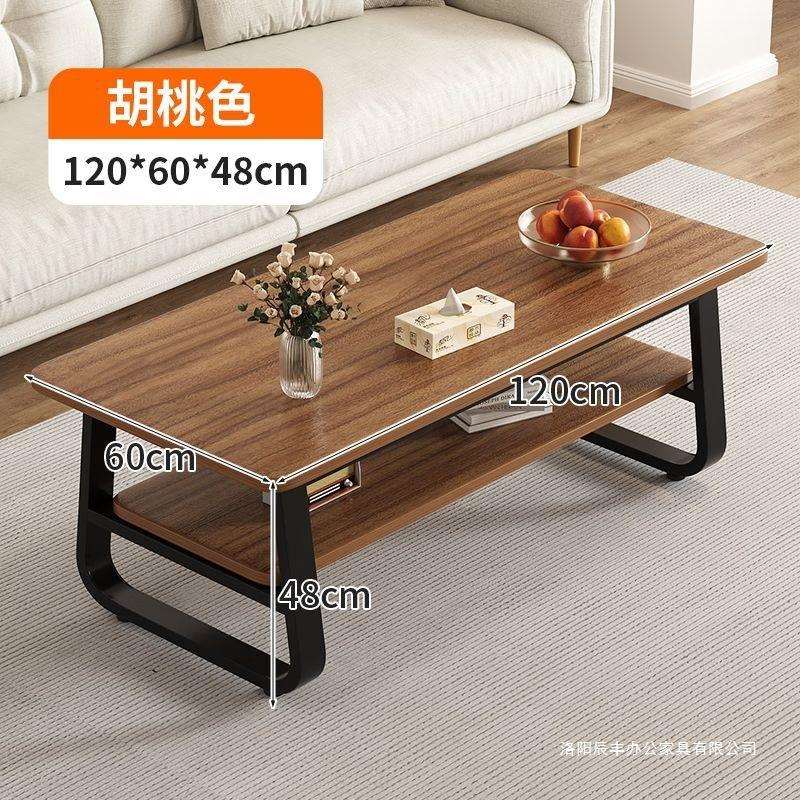 钢架茶几客厅家用现代简约小户型创意长方形办公室简易圆角茶几桌