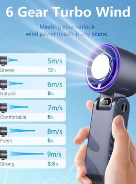 M319高速手持小风扇迷你折叠制冷风扇导体冰敷便携随身2025新款