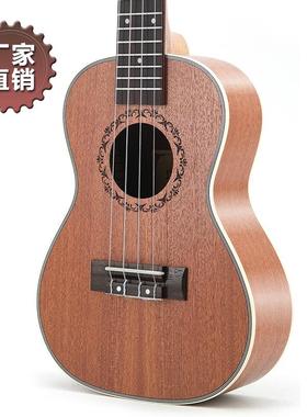 23寸尤克里里ukulele乌克丽丽沙比利五线包边款四弦小吉他直销