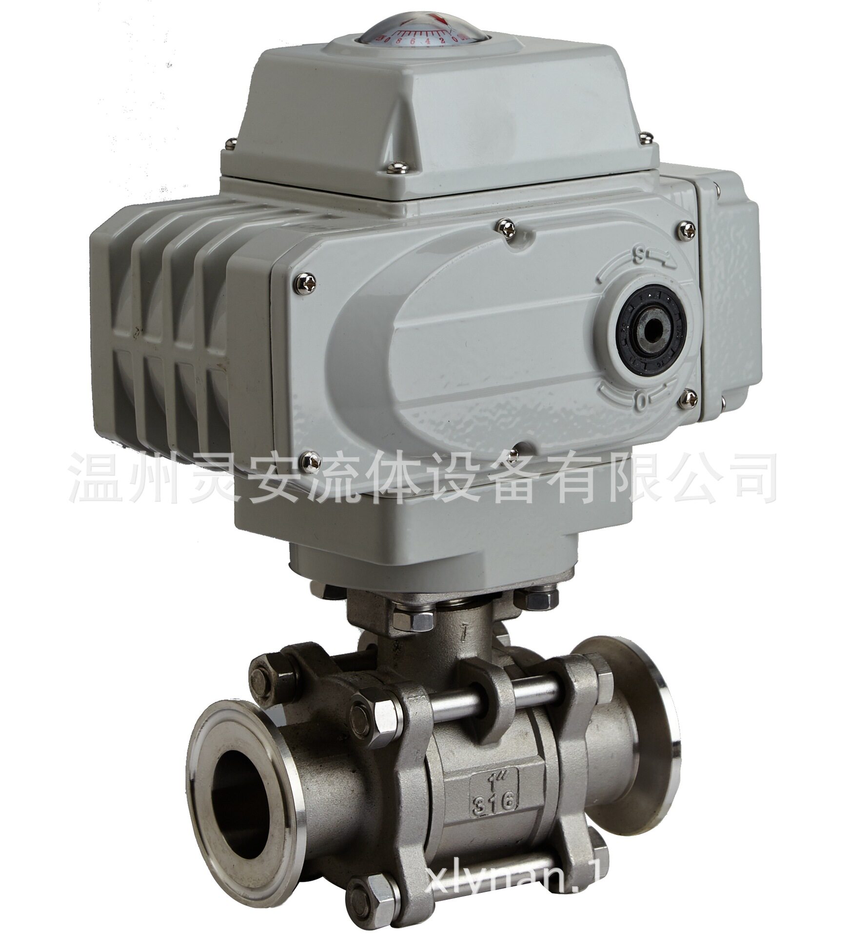DN100电动三片式快装球阀 Q981F电动3PC卫生级快装不锈钢304球阀