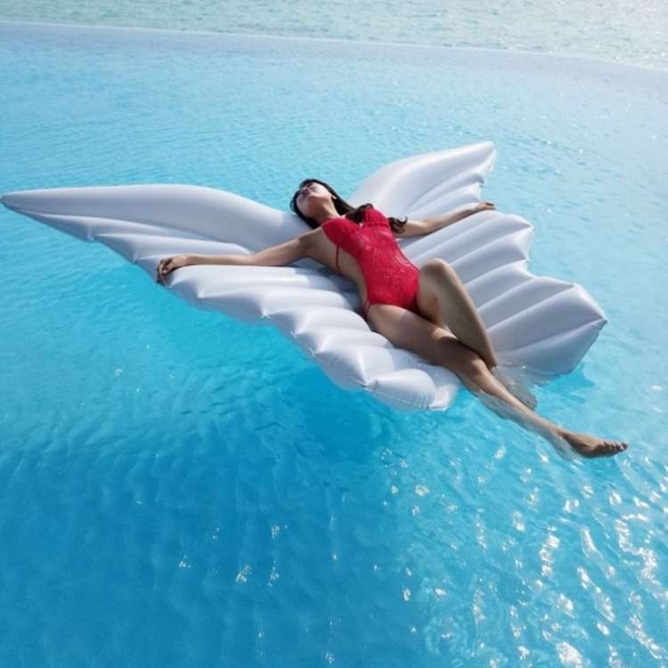 INTEX58786大号天使翅膀浮床  充气游泳圈玩具成人加厚水上浮排