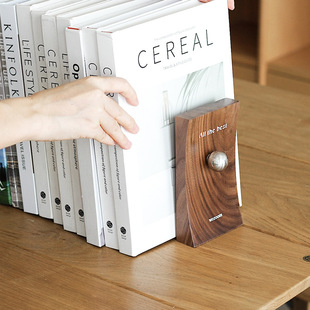 WOZOOM屋准简约书立架桌面创意书档学生用书夹玄关客厅摆件装 饰