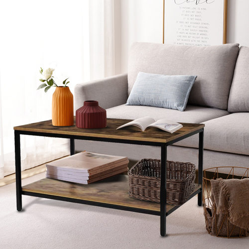 现代简约茶几 客厅办公室复古茶几桌子 茶几客厅板式铁艺茶桌批发