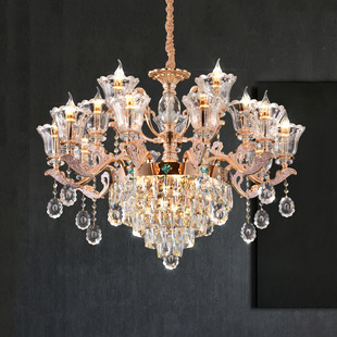 吊灯客厅灯欧式 创意轻奢卧室餐厅灯具饰 奢华大气水晶灯2022年新款