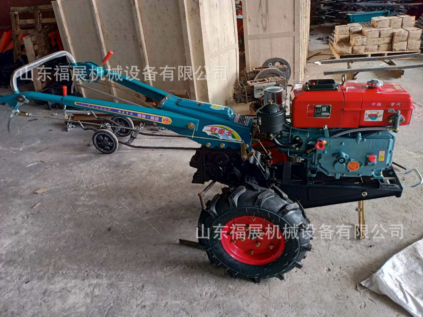 水旱两用打田犁地机电启动果园耕田机15匹马力农用小型手扶拖拉机