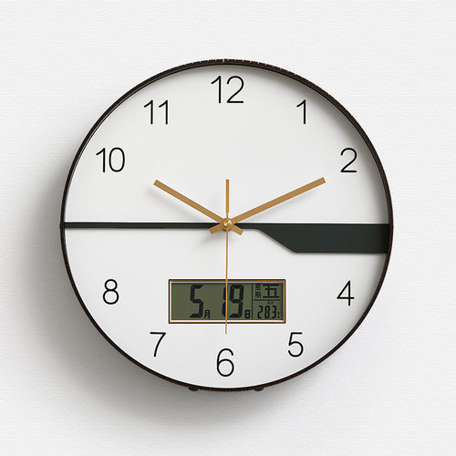 wozoom屋准钟表挂钟客厅家用2025新款现代简约大气时挂墙面钟