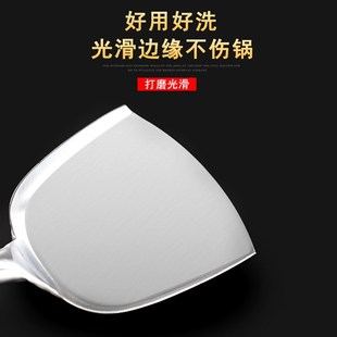 不锈钢木柄锅铲大铲厨师铲大号铲子饭店用铲特厚大锅铲食堂饭铲子