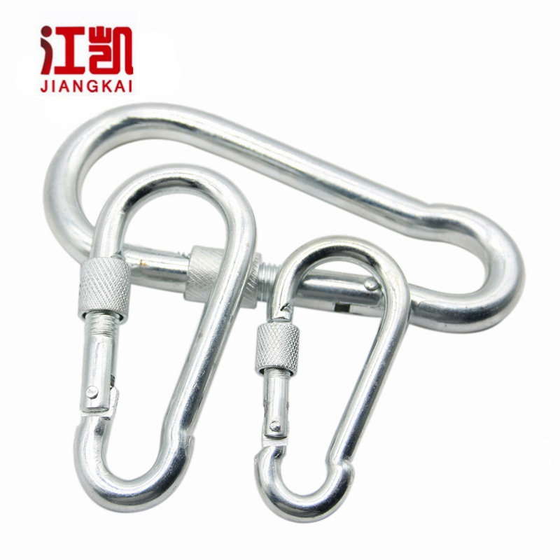 速发扣锌安全扣快挂弹生扣葫芦镀保险扣登山扣铁链挂扣救簧绳挂钩