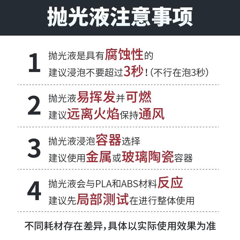 速发超恒打印抛光液PLA/A/Petg抛光液模型粘合剂打印耗材抛光