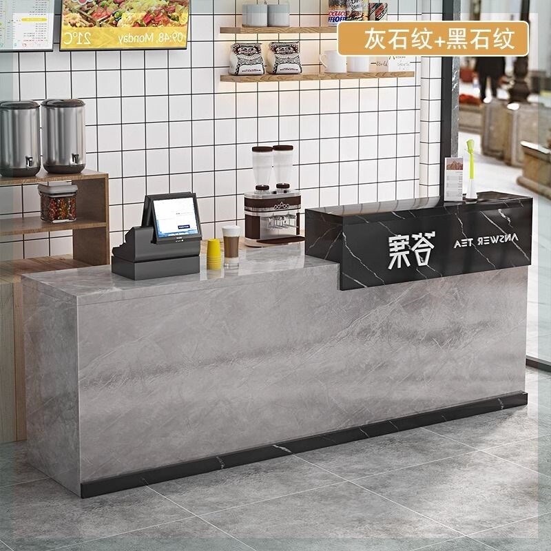 速发收银台简约柜台前台接待商用小型店铺吧台奶茶便利店收银台服