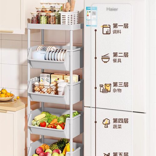 速发书架可移动置物架落地儿童玩具收纳架家用零食小推车简易阅读