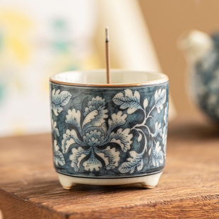 速发优格繁华陶瓷供炉香插家用香佛熏香线香底座插香器卧室书房装